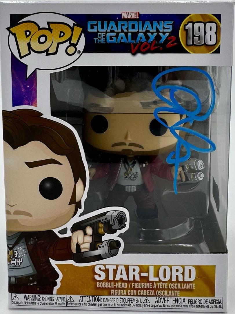Chris Pratt Signed Funko Pop #198 "Star Lord" GOTG - Beckett COA #03
